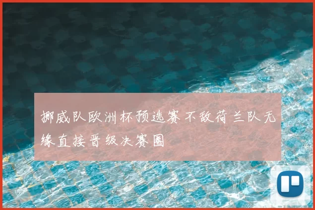 挪威队欧洲杯预选赛不敌荷兰队无缘直接晋级决赛圈