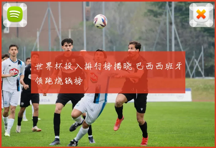 世界杯投入排行榜揭晓 巴西西班牙领跑烧钱榜